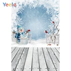 Фоны для фотосъемки Yeele с изображением снеговика зимы снежинки пейзажа дерева деревянной доски детей фоны для фотостудии