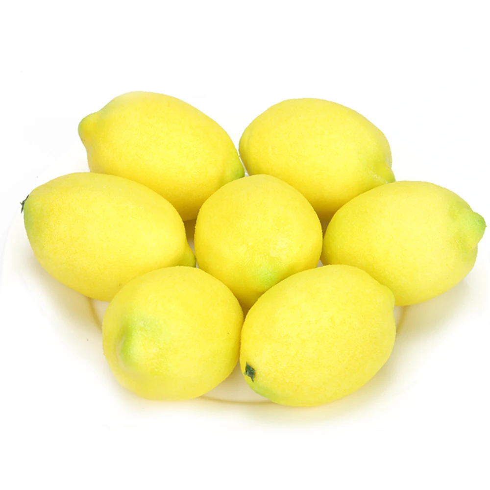5шт искусственные фрукты пластик поддельные искусственный лимон поддельный