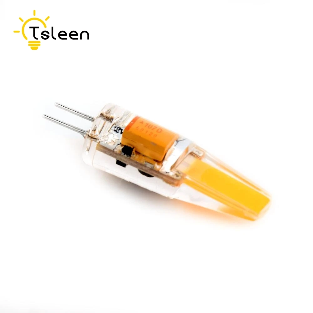 TSLEEN светодиодный G4 лампы AC DC 12V 3W 6W COB SMD светильник ing s для хрустальной люстры