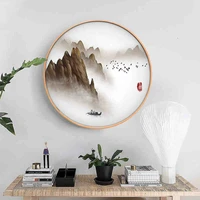 round wooden picture frames diy wall hanging photo frame holder no glass mounted poster frame home office art decoration gift