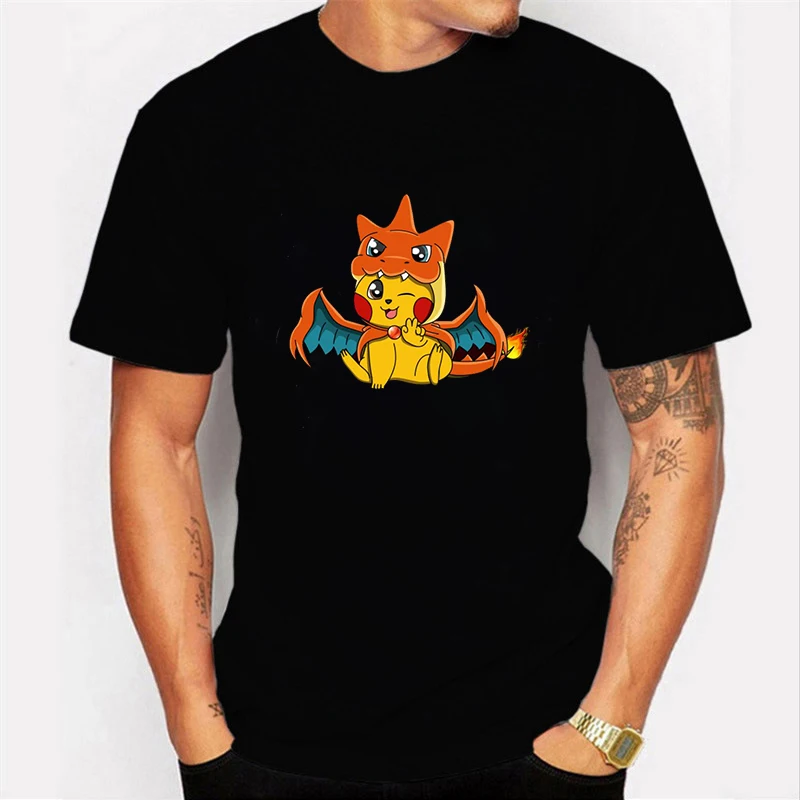 Tshirt 6 Футболка NO COFFEE NO WORKEE, футболка с Пикачу, Покемон-пика, мужские футболки с круглым вырезом, Забавные футболки, мужские футболки с покемоном-Пикачу - Цвет: Tshirt 6