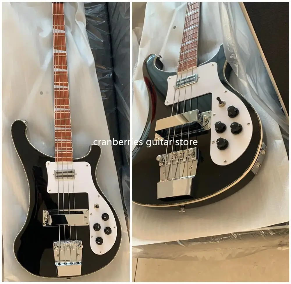custom bass4003 modell 4 saiten bass gitarre schwarz elektrische gitarre durch ahorn hals freies verschiffen free global shipping
