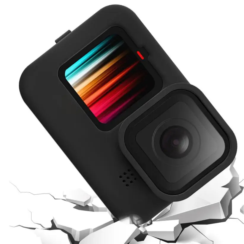 Силиконовый чехол для крышки объектива защитный GoPro Hero 10/9 черная рамка камеры