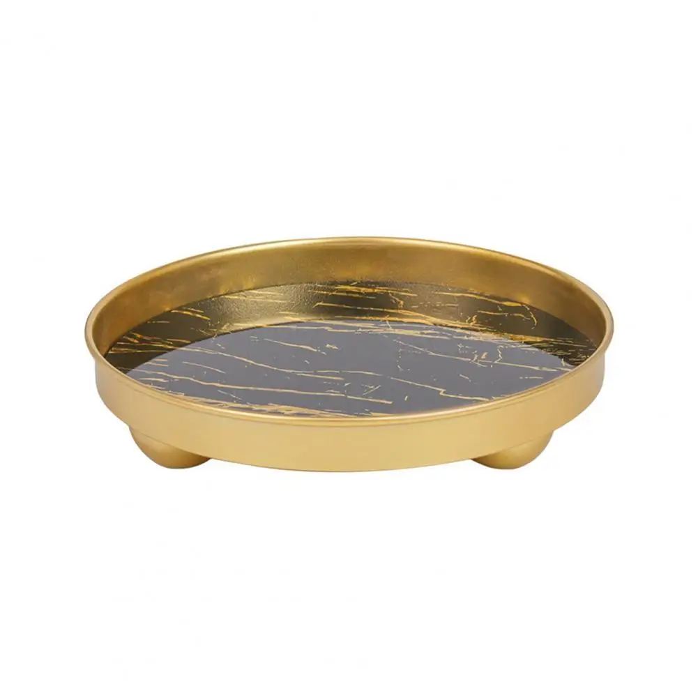 

Jewelry Tray Vintage Smooth Wrought Iron Wedding Gift Trinket Plate for Desktop