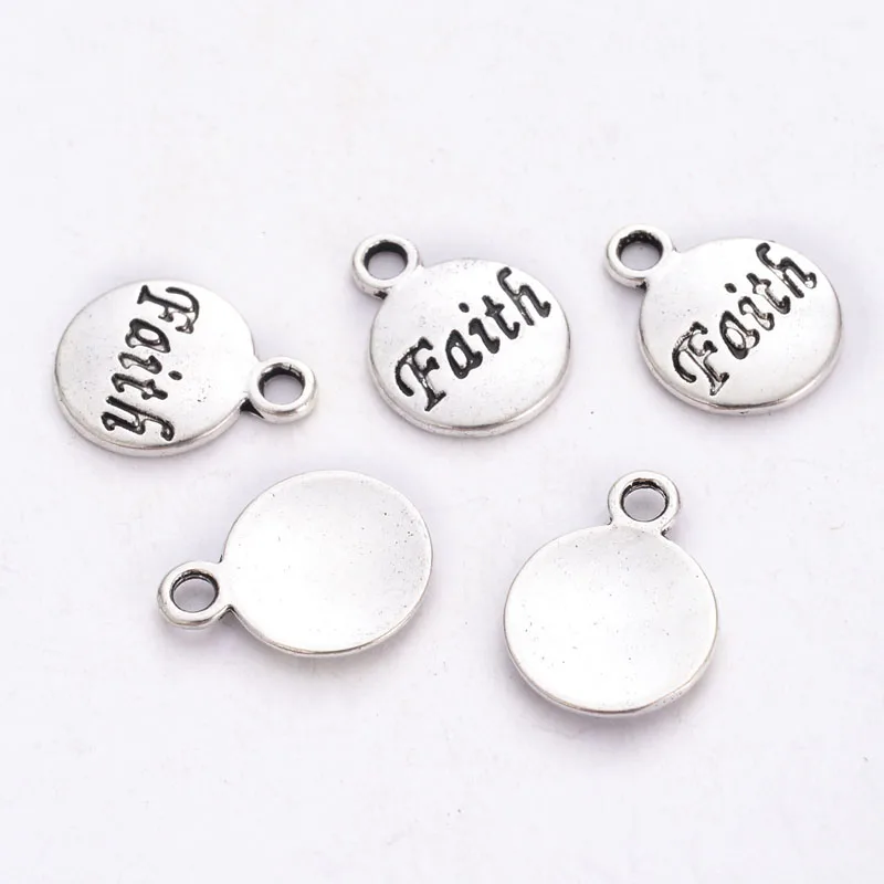 Смешанный посеребренный круглый кулон с буквами креативный DIY браслет ожерелье