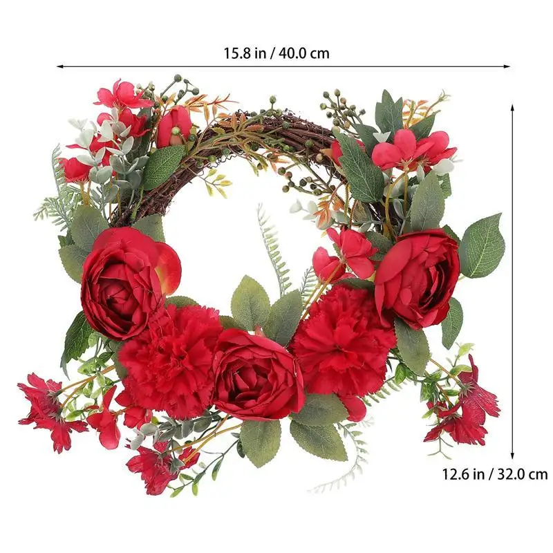 

1pc Simulation Wreath Pendant Decorative Door Hangings Party Wreath Decor