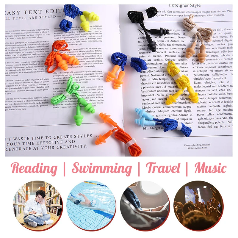 5 пар силиконовые затычки для ушей с шумоизоляцией | Красота и здоровье