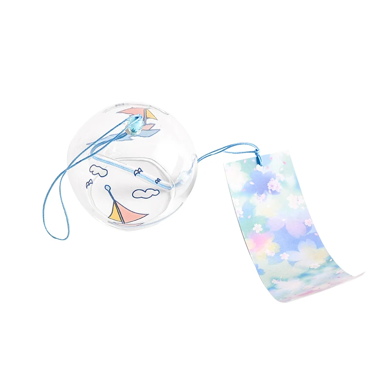 Стеклянные ветряные колокольчики в японском стиле подвесные украшения для дома