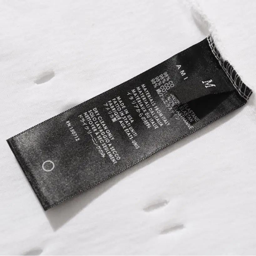 

AMIRI Quidora Three-Headed Dragon Hole Streetwear Best Quality 100% 1:1 Cotton T-shirts Summer Clothes For Women/Men