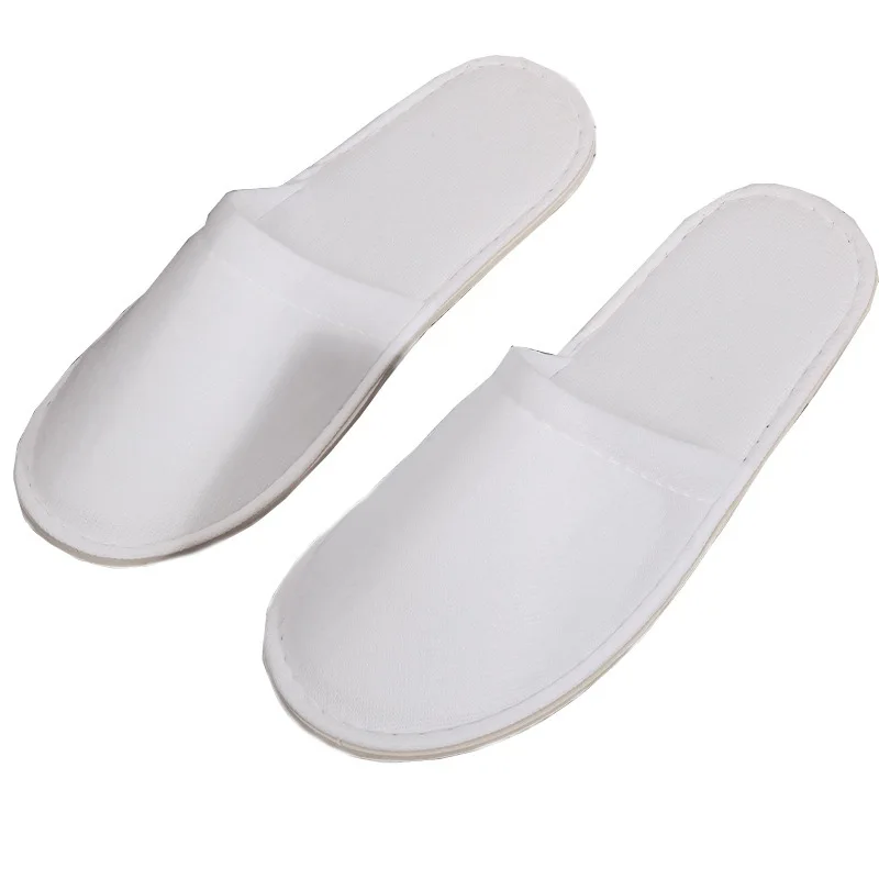 10 пар одноразовых тапочек для волос в отеле Eva белые флисовые шлепанцы