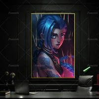 league of legends tv posters arcane jinx vi modern prints wall art canvas painting modular pictures boys living room home decor