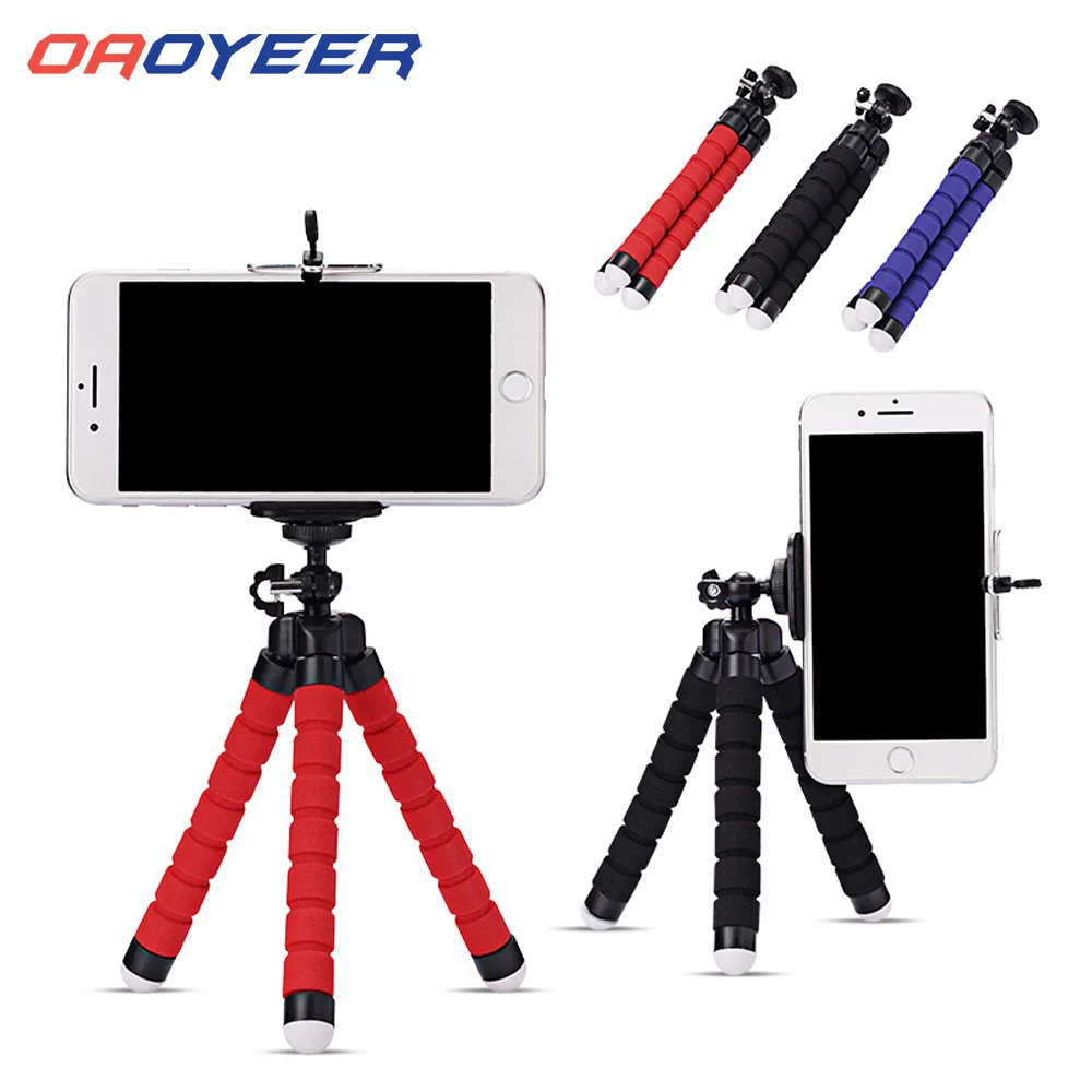 Oaoyeer гибкий губчатый мини штатив Трипод для iPhone Samsung Xiaomi Huawei Мобильный телефон