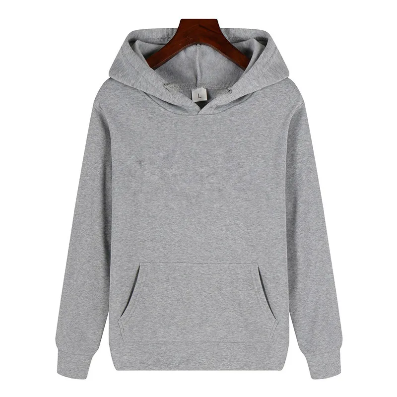 

2021 New Hooded Sweater Hooded Polar Fleece Pure Color Spring and Autumn Period Jacket Pullover Windproof Sports Workout Clothes