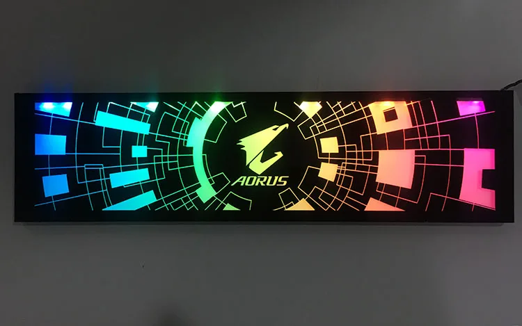 На заказ RGB панель DIY MOBO AURA SYNC 5V 3Pin/12V 4Pin RGB для VGA/SSD/power/PC чехол с задней панелью шасси светильник