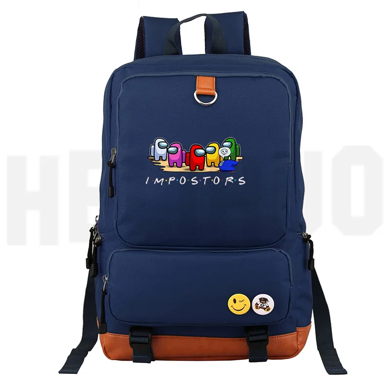 

Mochila Among Us Backpack Impostor School Rucksack Leather Game Bag Men Tassen Sac A Dos Zipper Notebook Travel Bookbag Fashion