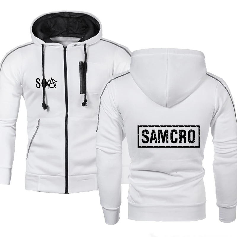 Мужская спортивная одежда SOA Sons of анархия the child new Fashion SAMCRO худи на молнии
