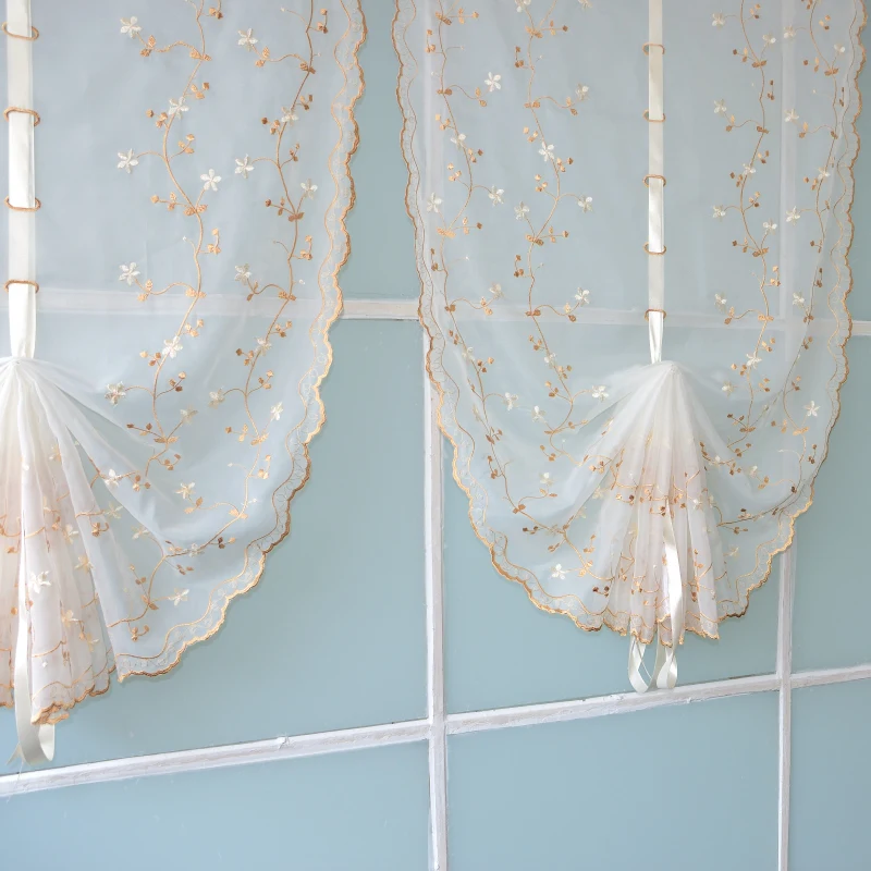 Занавеска из прозрачного тюля для кухни спальни гостиной украшение дома окон в