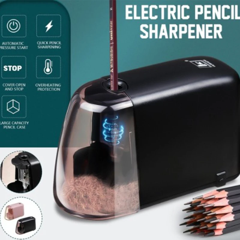 

HUISHENG Battery Operated Electric Pencil Sharpener Replaceable Cutter Student Stationery School Supply