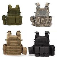 multi pocket airsoft tactical vest molle combat vest expand military training exercise cs outdoor clothing hunting combination