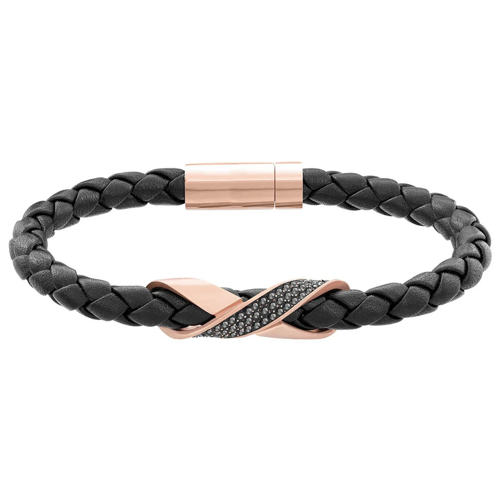 

Fashion Jewelry SWA New CROSS SIGNATURE Bracelet Leather Magnetic Buckle Bracelet Boy Elegant And Handsome Romantic Gift