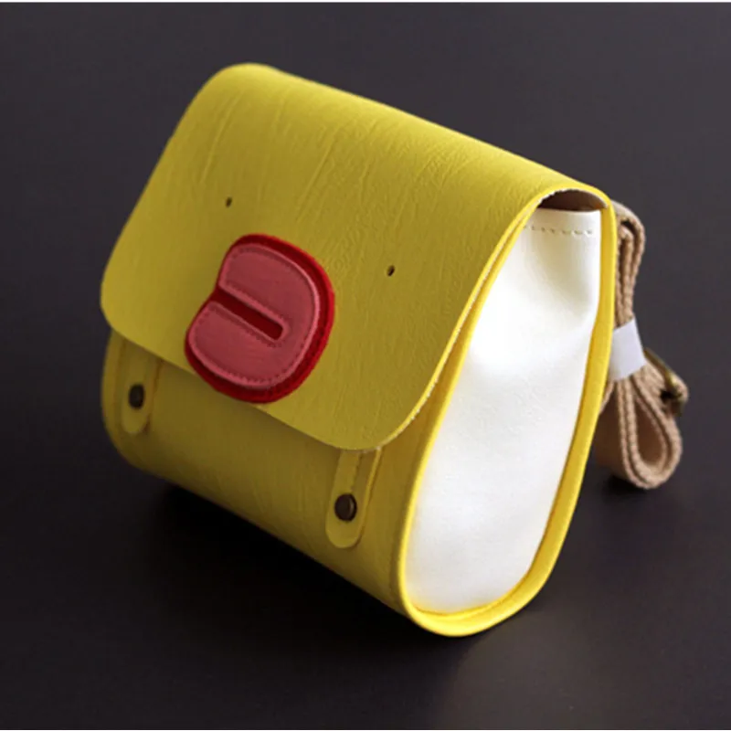 

Cartoon Backpack Kids School Bags Baby Boy Girl Cute PU Leather Messenger Bag Toddler Kindergarten Book Bag Yellow