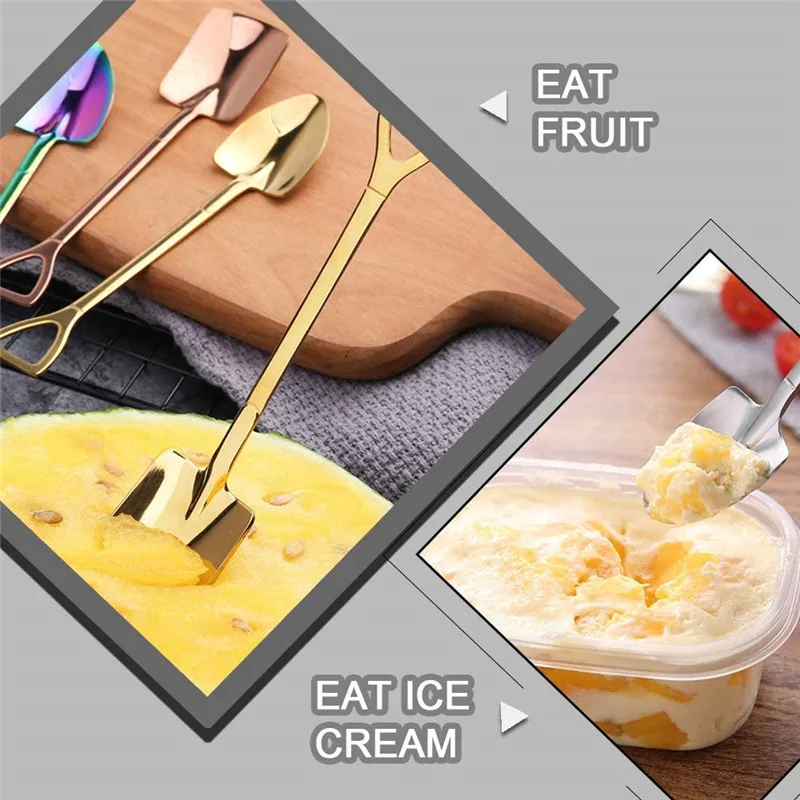 2 шт./комплект Детская кофейная ложка из нержавеющей стали|Ложки| |