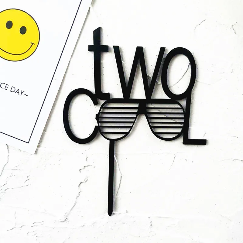 Детский акриловый душ два классных Топпер для торта С Днем Рождения милые флаги F1