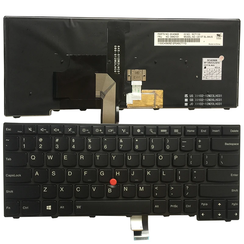 Новая клавиатура для LENOVO Thinkpad L440 L450 L460 T431 T431S T440 T440P T440S T450 T450S E431 E440 US ноутбука с