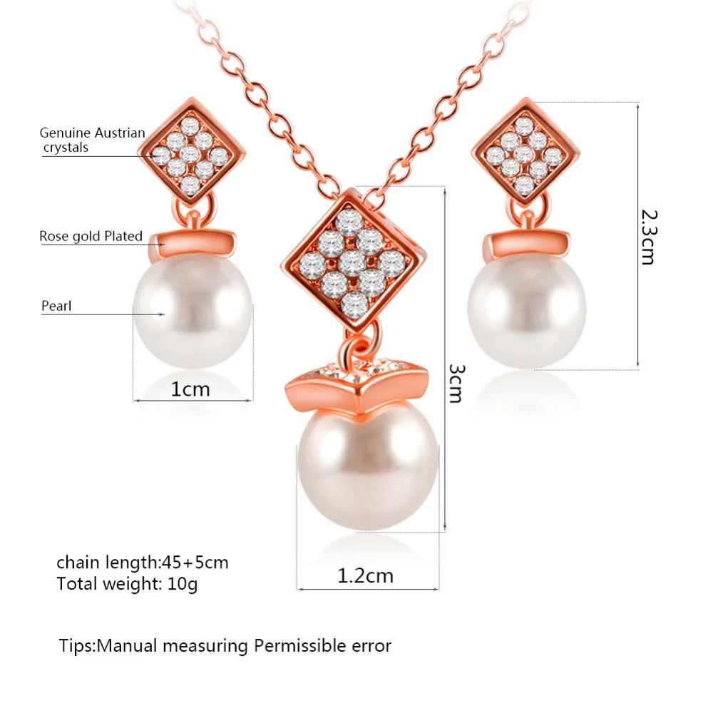 ERLUER Шарм имитации жемчуга Ювелирные наборы для мамочек День Святого Валентина