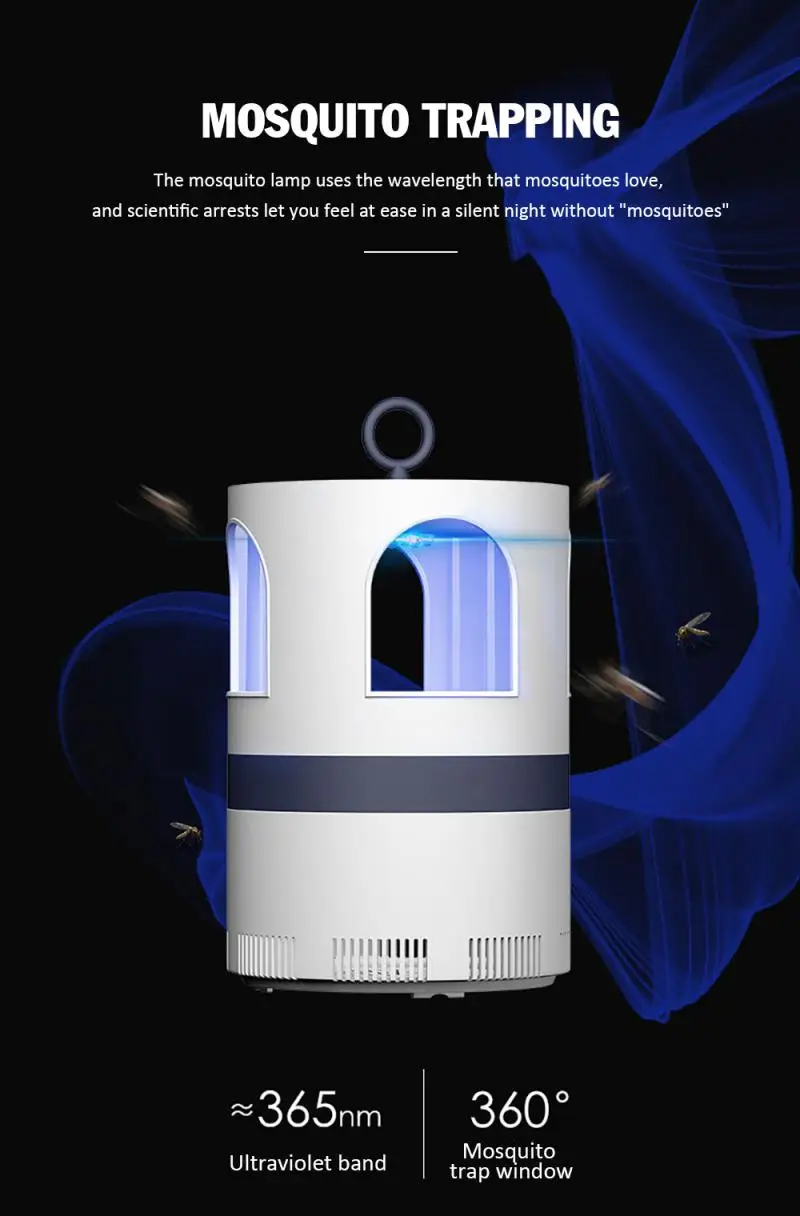 

Rechargeable Mosquito Killer Lamp Inhalation Mosquito Night Light USB LED Repeller Fly Bug Insect Killer Trap Household Lighting