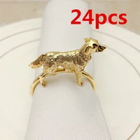 24pcslot new hotel napkin ring christmas metal napkin buckle animal napkin ring suitable for wedding decoration