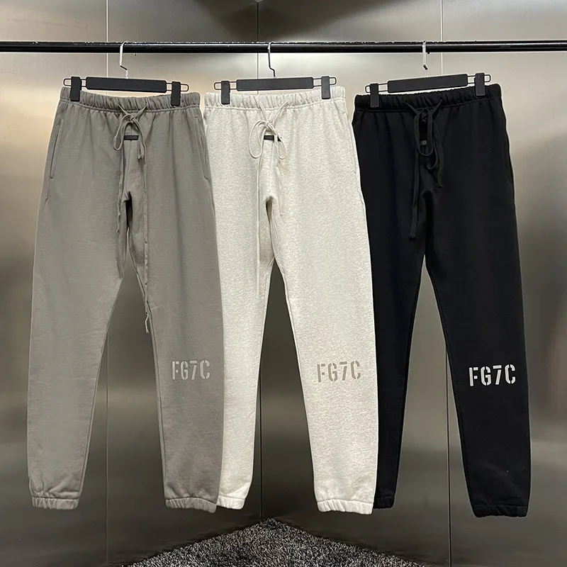 

Essentials of God 7th Collection Men's Pants High Quality Hip hop FG7C Drawstring Sweatpant 1:1 Cotton Streetwear Pants