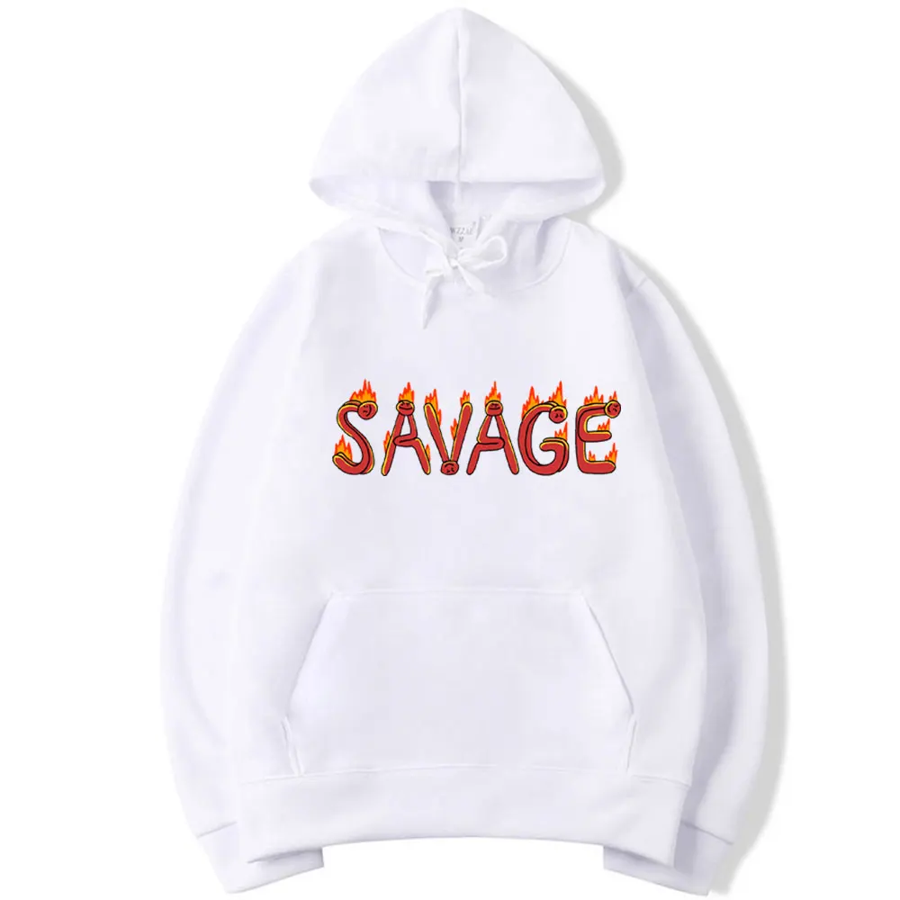 Мужская толстовка с капюшоном хлопковая длинным рукавом и надписью Parody No Heart X Savage