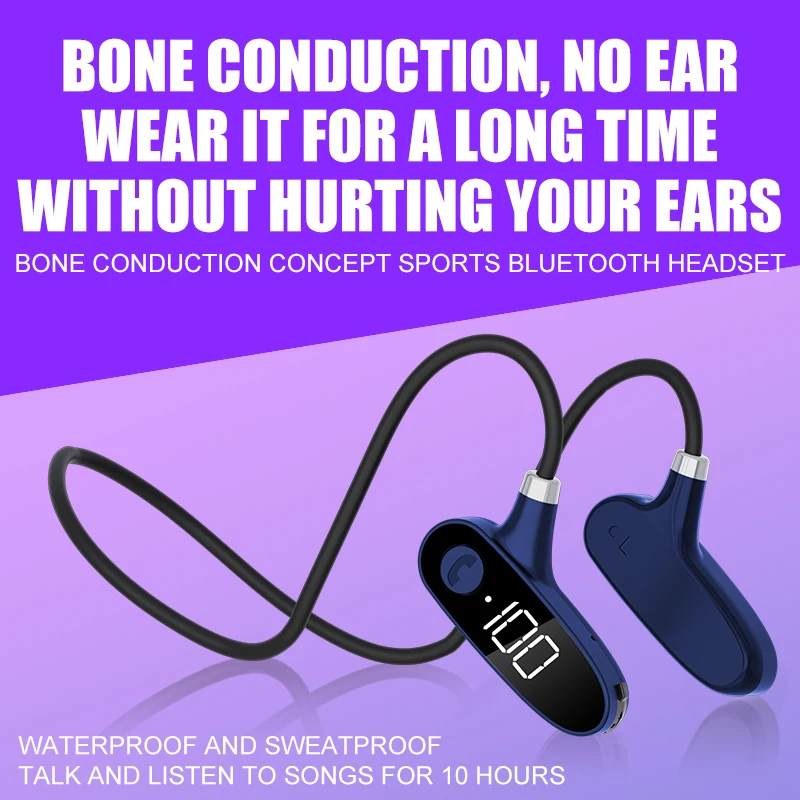 

Беспроводная стерео-гарнитура H18 с цифровым дисплеем, Bluetooth 5,2, водонепроницаемое аудио-оборудование для уличных видов спорта