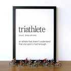Плакат для триатлера с четкостью принта плавания велосипеда бега Железного человека для триатлона современное настенное Искусство Холст Картина Спорт Фитнес тренер подарок