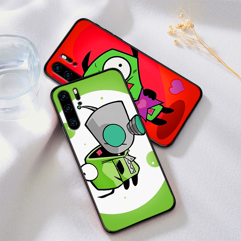 Захватчик Зим роскошный черный чехол для huawei P Smart Z 2018 P20 Pro P8 P9 Mini P10 2019 P30 LITE |