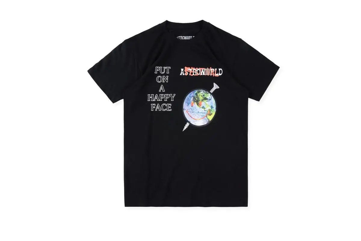 19SS футболки Трэвиса Скотта астромира для мужчин и женщин топ 1:1 Повседневная