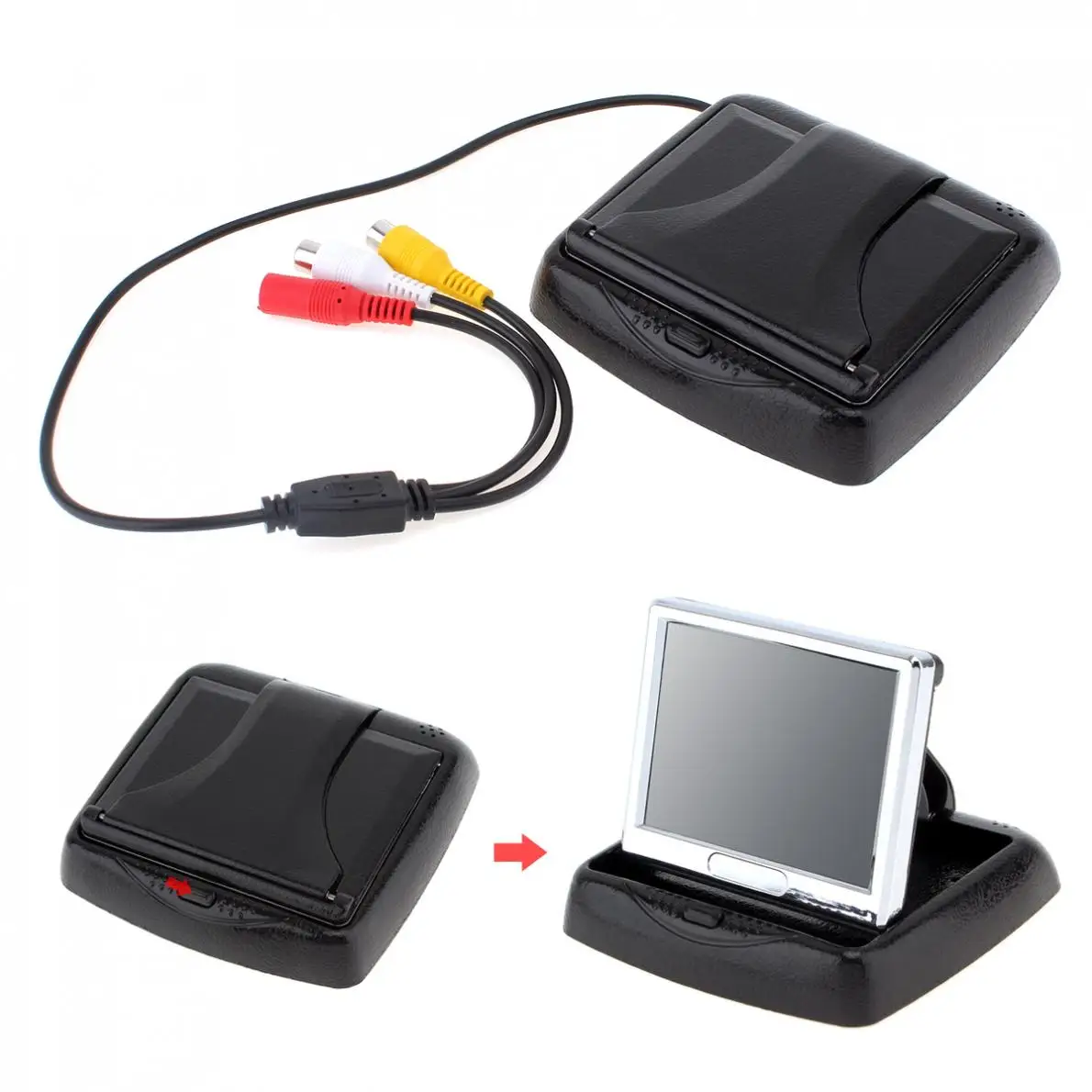 Складной автомобильный монитор заднего вида TFT LCD 3 5 дюйма HD парковочный с