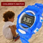 Детские цифровые многофункциональные спортивные часы, модные часы с цифрами, детские спортивные водонепроницаемые цифровые часы для мальчиков и девочек