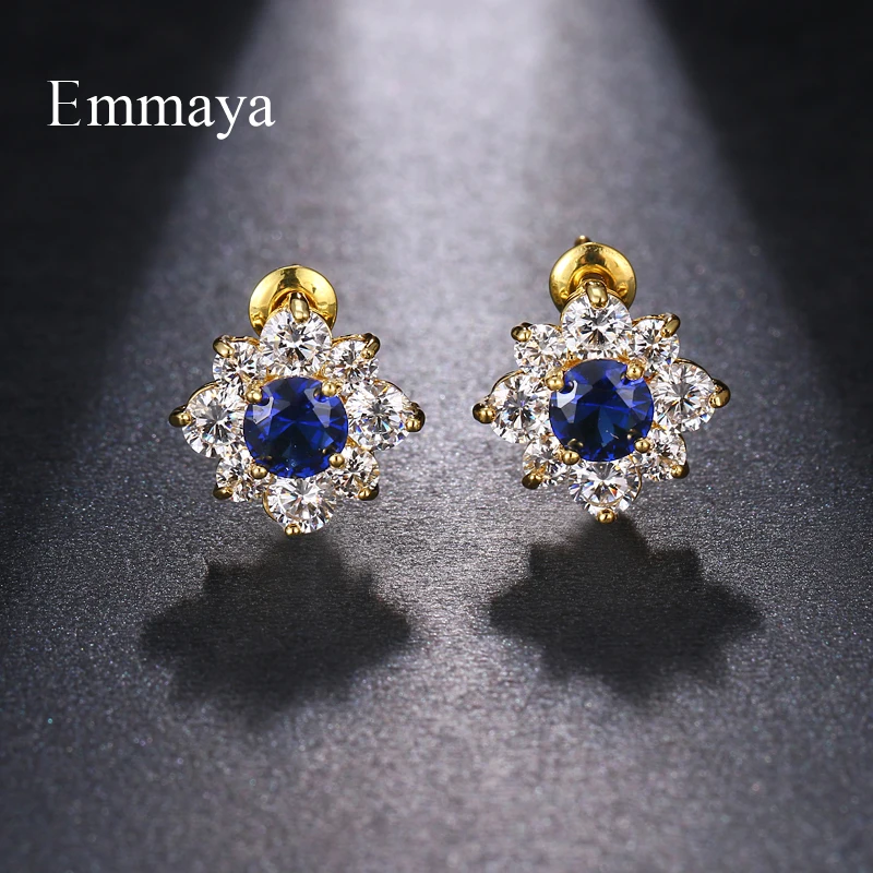 Модные Эффектные серьги Emmaya золотого цвета для женщин и девочек очаровательные
