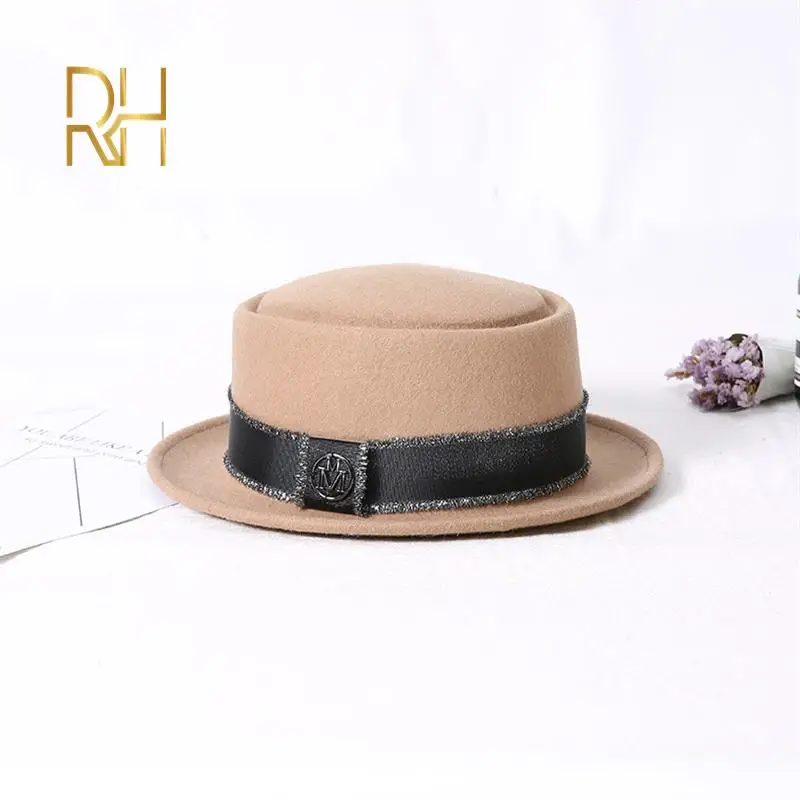 Женская фетровая шляпа из чистой австралийской шерсти классическая в виде