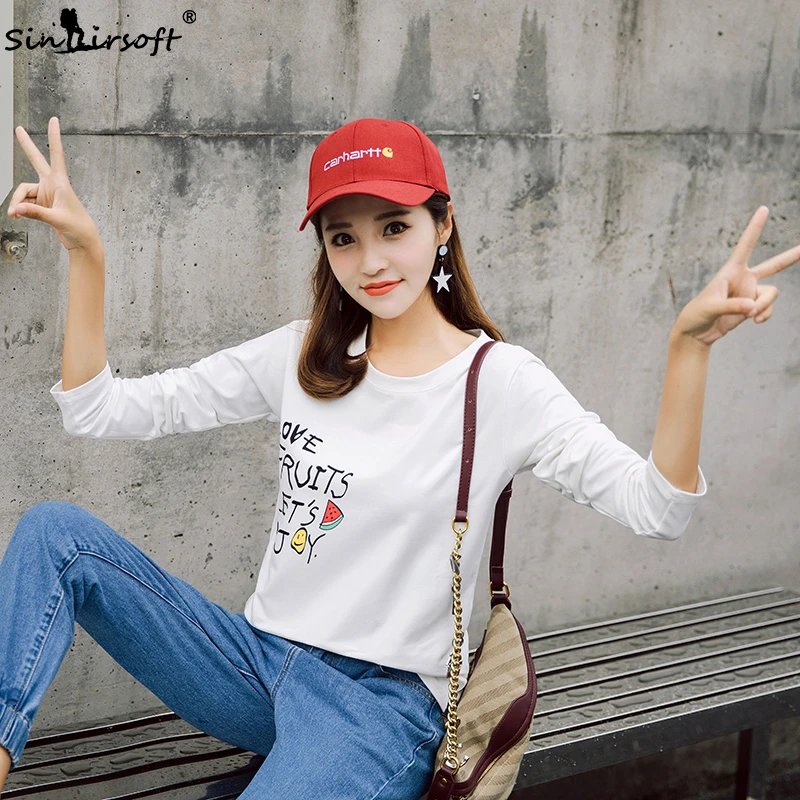 2019 Осень Новый Свободный тренд белый дикий круглый вырез с длинными рукавами