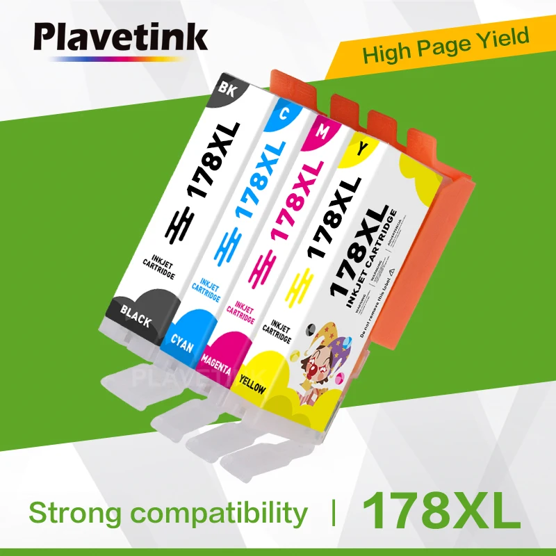 

Plavetink Full Ink Replacement For HP 178 XL Cartridges For HP Deskjet 3070A 5510 6510 B209a C510a C309a Printer For hp178
