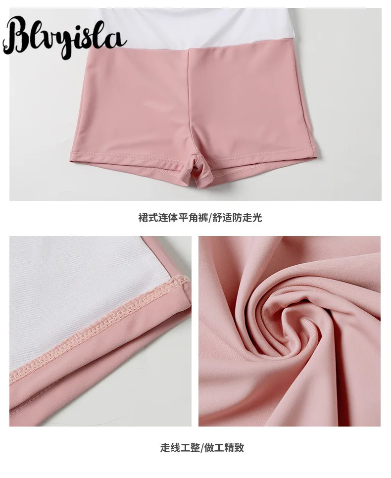 

Blvyisla 2020 One Piece Skirt Swimsuit Lady Conservative Push Up Bathing Suit Mesh Cover Up Swim Suits Asia Slim Swimwear