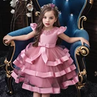 Лидер продаж, Всесезонная многослойная одежда для детей на день рождения, хлопковые платья принцессы для девочек 0-8 лет, юбка-пачка для выступлений