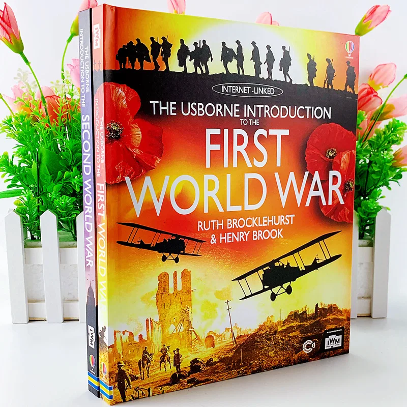 2 BOOKS THE USBORNE INTRODUCTION FRIST AND SECOND WORLD WAR ENGLISH ORIGINAL HISTORY BOOKS