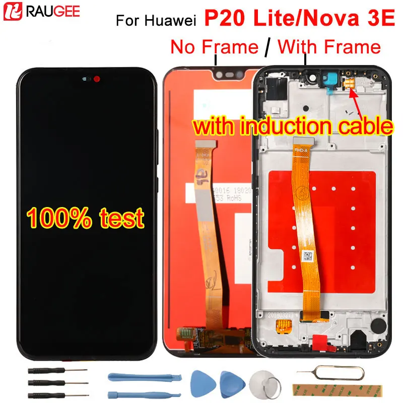 Дисплей для Huawei P20 Lite ЖК дисплей ANE LX1 LX3 сенсорный экран дигитайзер стеклянная