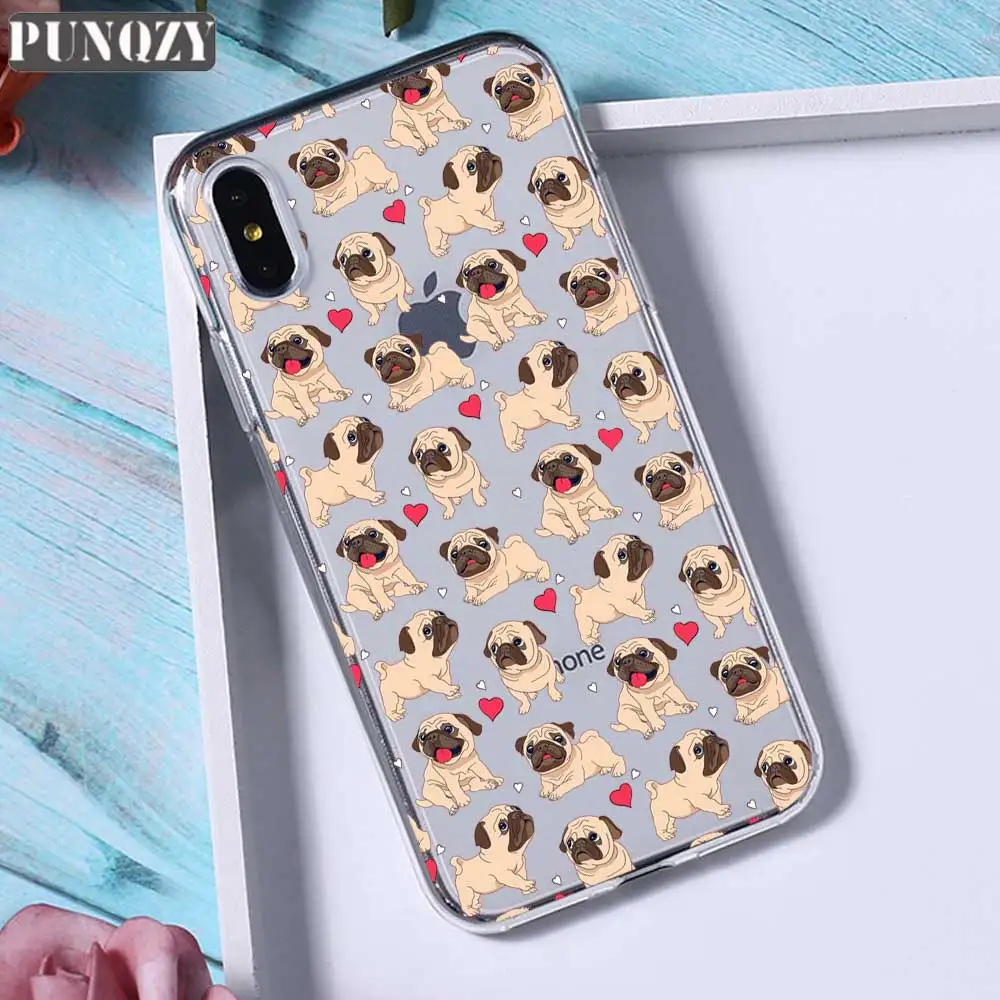 TPU D545 Забавный милый чехол для телефона с котом, собакой и животными для iPhone 11 pro max 5 SE 5 S 4S 6 6S 8 7 Plus X XR XS MAX прозрачный силиконовый чехол из ТПУ - Цвет: TPU D545