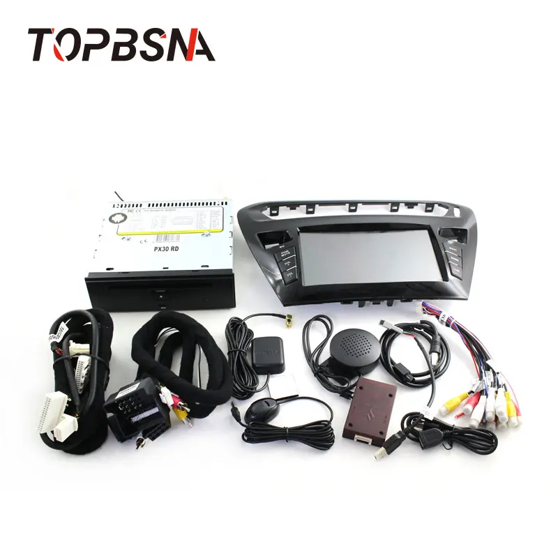 Автомобильный мультимедийный DVD плеер TOPBSNA 1 Din Android 10 для Citroen Elysee 2014 2016 Peugeot 301 GPS Navi