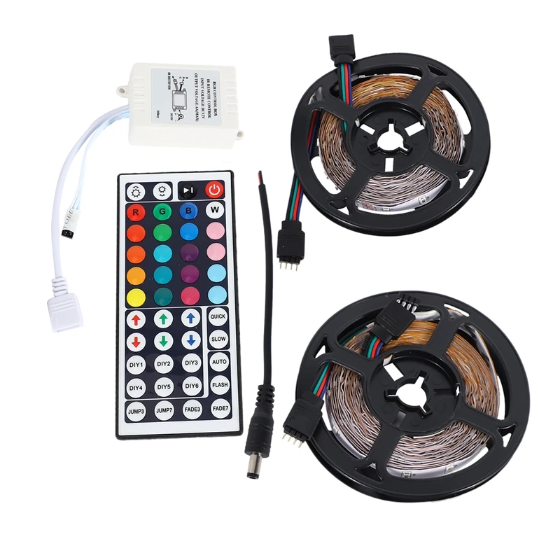 

Светодиодная лента 10 м 600 светодиодов 3528 Smd Rgb 2X 5 м Светильник ИК-пульт дистанционного управления с 44 кнопками